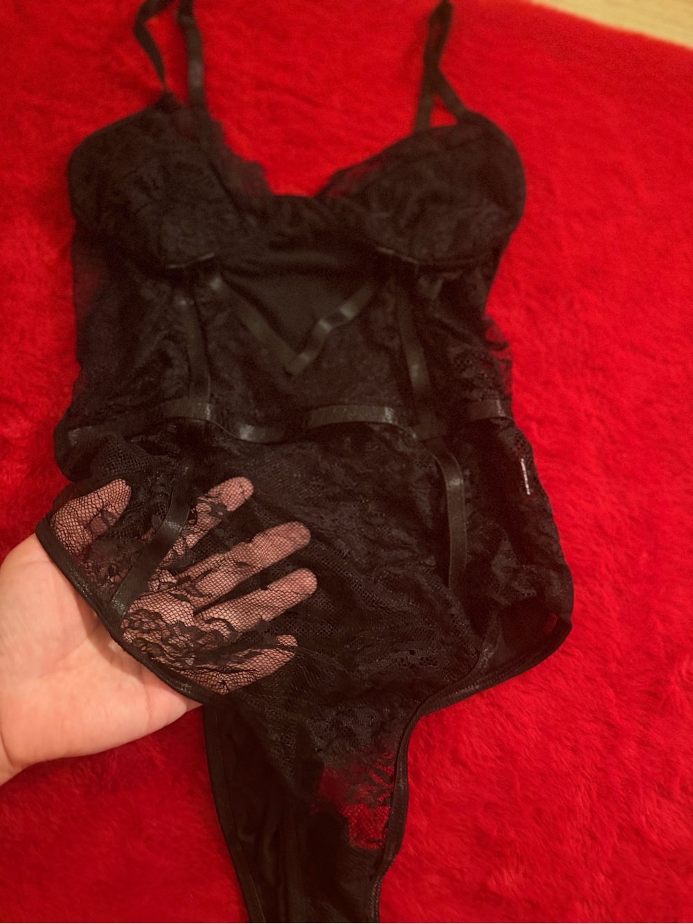 Black Lace Bodysuit Lingerie - Women Intimates